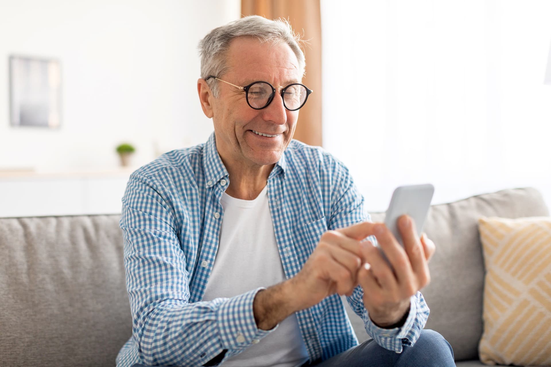 Patient considering treatment options and funding information at home